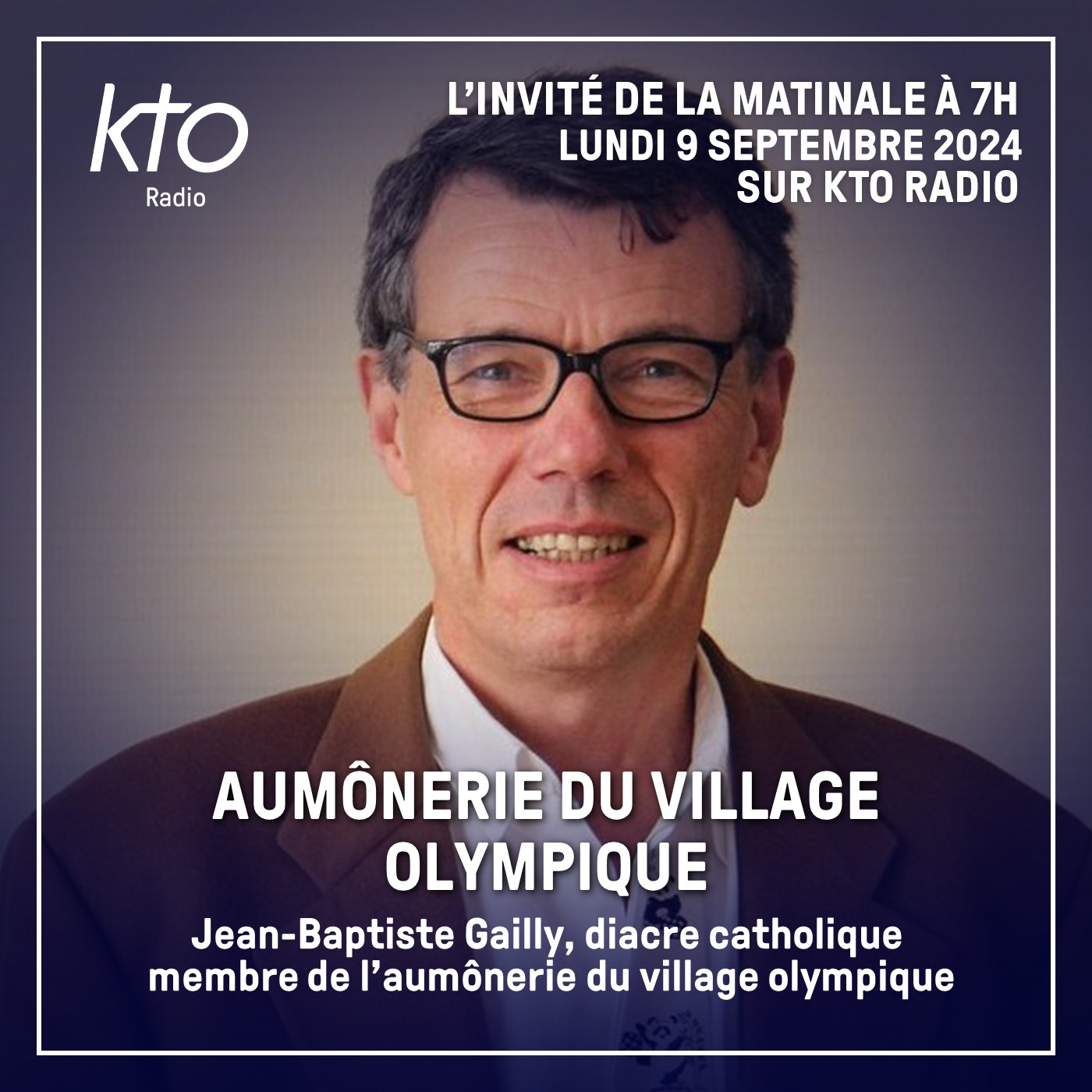 Jean-Baptiste Gailly, diacre membre de l’aumônerie catholique du village olympique et paralympique