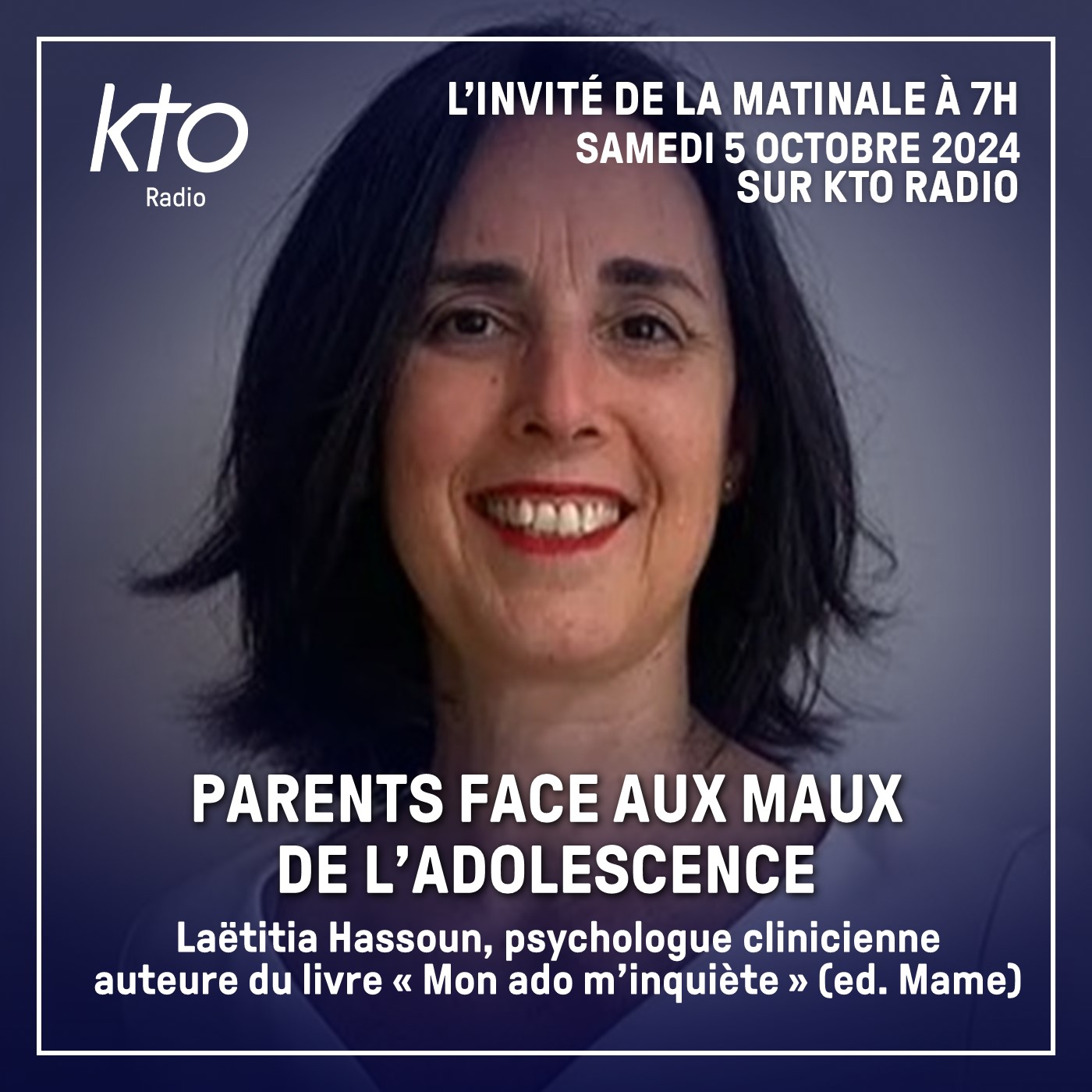 Laëtitia Hassoun, psychologue et auteure de "Mon ado m’inquiète" (ed. Mame, 2024) episode artwork