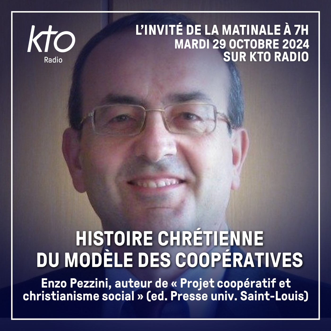Enzo Pezzini, auteur de "Projet coopératif et christianisme social" (ed. Presse univ. Saint-Louis) episode artwork